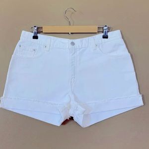 White Denim Shorts